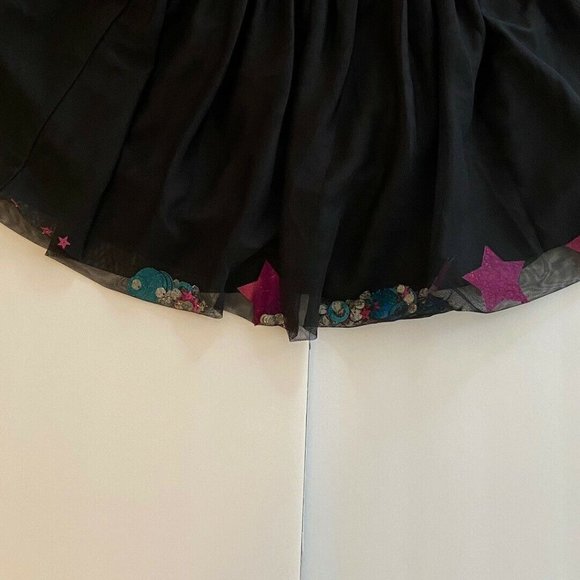 JUSTICE Girls Black Tutu Skort Embellished Hem XL - Picture 3 of 6